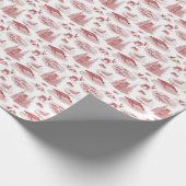 Alaska Animal Toile (Brick Red) Cadeaupapier (Hoek)