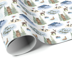 Alaska Animal Toile (Originele Kleuren)  Cadeaupapier