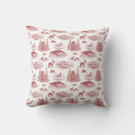 Alaska Animal Toile Sierkussen (Brick Red)