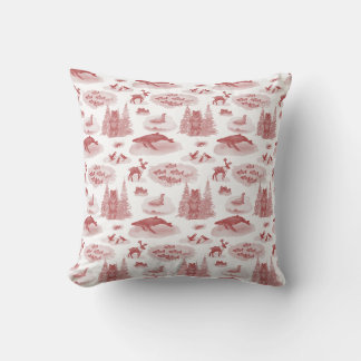 Alaska Animal Toile Sierkussen (Brick Red)