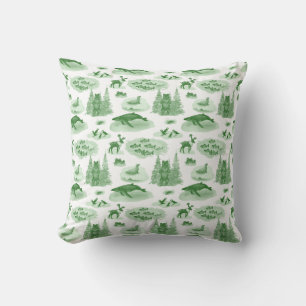 Alaska Animal Toile Sierkussen (Emerald Green)