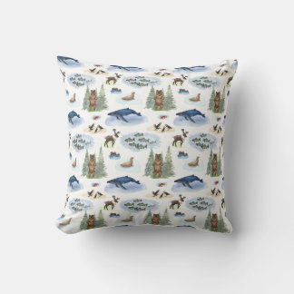 Alaska Animal Toile Sierkussen (originele kleuren)
