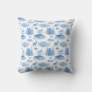 Alaska Animal Toile Sierkussen (Wedgewood Blue)
