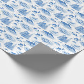 Alaska Animal Toile (Wedgewood Blue) Cadeaupapier (Hoek)
