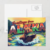 Alaska ansichtkaart briefkaart (Voorkant / Achterkant)