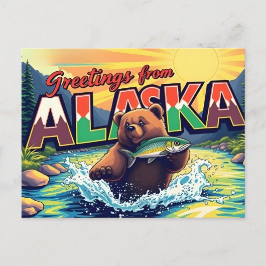 Alaska ansichtkaart briefkaart (Voorkant)
