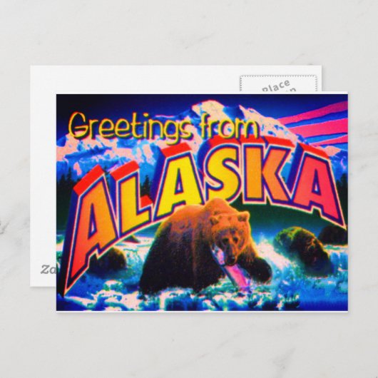 Alaska ansichtkaart briefkaart (Voorkant / Achterkant)