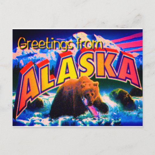 Alaska ansichtkaart briefkaart (Voorkant)