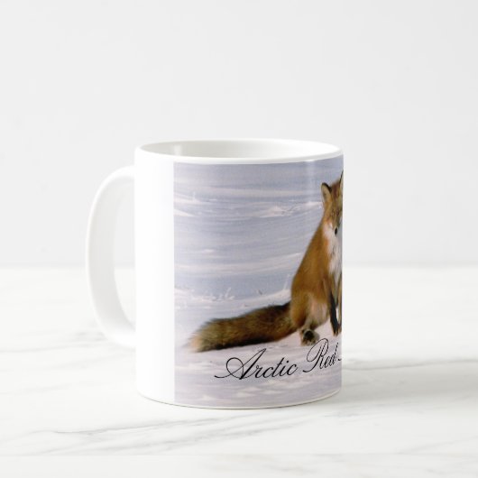 Alaska Arctic Red Fox Coffee Mok (Voorkant links)