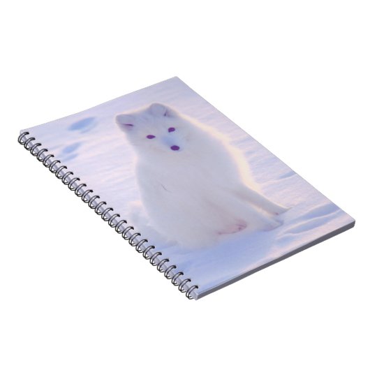 Alaska Arctic Winter Fox Fox Foto ontworpen Journa Notitieboek (Rechterzijde)