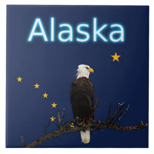 Alaska Arend En Vlag Tegeltje