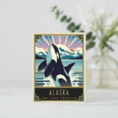 Alaska | Art. Deco Briefkaart (Staand voorkant)