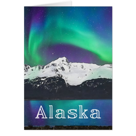 Alaska Aurora - 5" x 7" Art Kaart (Voorkant)