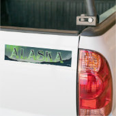 Alaska Aurora vintage reisposter Bumpersticker (Op Truck)