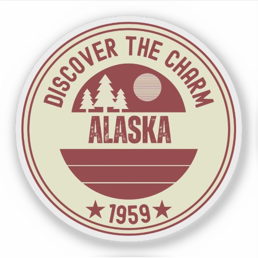 Alaska Avontuur - De Laatste Frontier Cadeau Sticker (Voorkant)