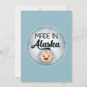 Alaska Baby shower Funny Blue Boys Kaart (Achterkant)