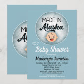 Alaska Baby shower Funny Blue Boys Kaart (Voorkant / Achterkant)