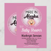Alaska Baby shower Funny Pink Girls Kaart (Voorkant / Achterkant)