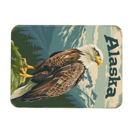Alaska Bald Eagle Magneet (Horizontaal)