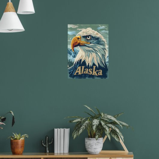 Alaska Bald Eagle Portret Poster (Woonkamer 1)