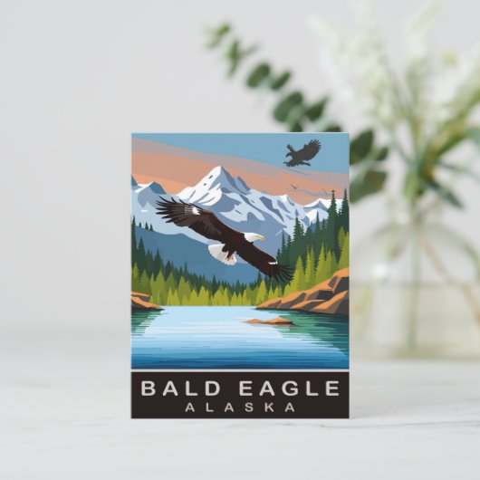 Alaska, Bald Eagle, Reizen Briefkaart (Staand voorkant)