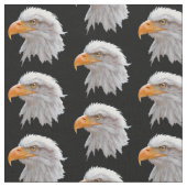Alaska Bald Eagle Stof (zwart) (Close Up)