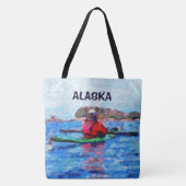 Alaska Barenoff Eilanden Kajakken Painterly Tote Bag (Voorkant)