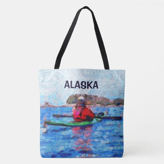 Alaska Barenoff Eilanden Kajakken Painterly Tote Bag (Voorkant)