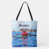 Alaska Barenoff Eilanden Kajakken Painterly Tote Bag (Achterkant)