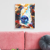 Alaska Beer Doekprint "In de blik van de beer Canvas Afdruk (Insitu (Woonkamer))