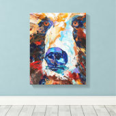 Alaska Beer Doekprint "In de blik van de beer Canvas Afdruk (Insitu (Houten vloer))