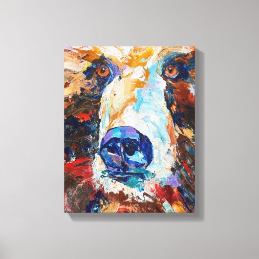 Alaska Beer Doekprint "In de blik van de beer Canvas Afdruk (Voorkant)