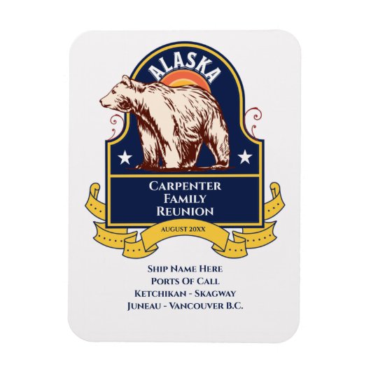 Alaska Beer Family Reunion Cruise Magneet (Verticaal)