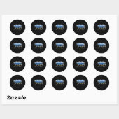Alaska Beer met Lake Mountain Ronde Sticker (Vel)