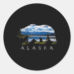 Alaska Beer met Lake Mountain Ronde Sticker
