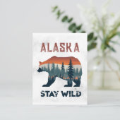  Alaska Beer Stay Wild Travel Briefkaart (Staand voorkant)