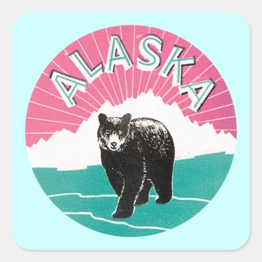 Alaska Beer Vierkante Sticker (Voorkant)