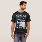 Alaska belt en ik moet grappig kruipen t-shirt (Voorkant volledig)