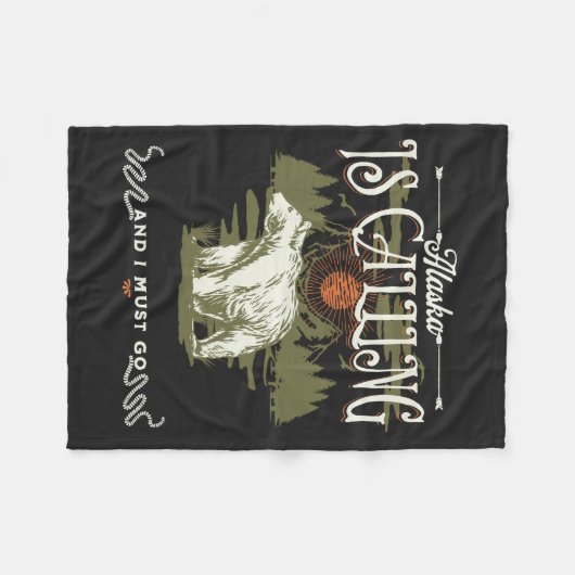 Alaska belt en ik moet naar Fleece Blanket. (Voorkant (Horizontaal))