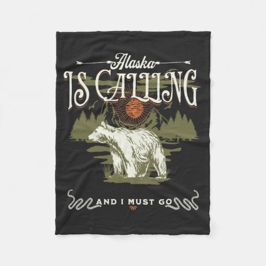 Alaska belt en ik moet naar Fleece Blanket. Deken (Voorkant)