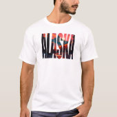 Alaska-bergen en zonsondergang t-shirt (Voorkant)