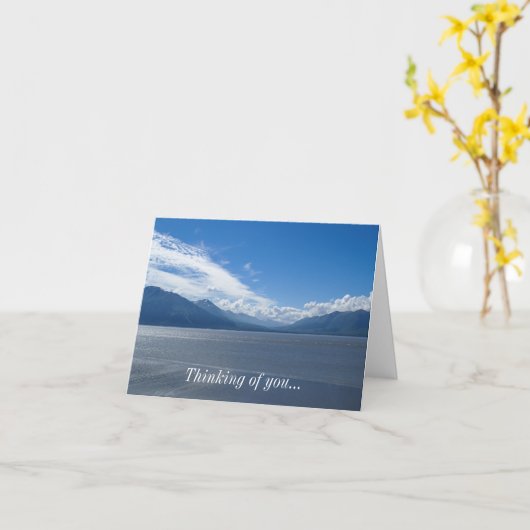 Alaska bergen gebruiken denken aan jou kaart (Gele Bloem)
