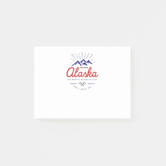 Alaska-bergen roepen, ik moet gaan Lichtkleur Post-it® Notes (Voorkant)