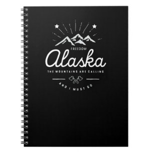 Alaska-bergen roepen, ik moet gaan Mono donker Notitieboek
