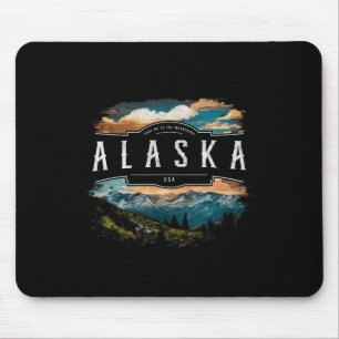 Alaska Bergen Usa Wandelen Buiten Vintage Muismat