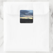 Alaska bergketen zonsondergang vierkante sticker (Tas)