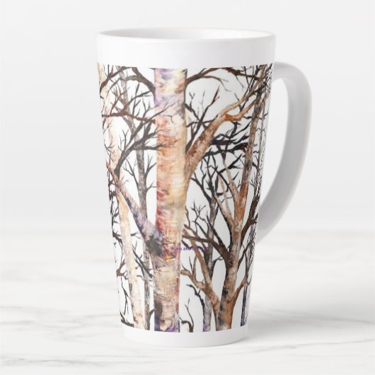 Alaska berkenbomen 17oz latte Mok (Rechterhoek)