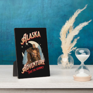 Alaska Bigfoot Avontuur Retro Wildernis Kunst Fotoplaat