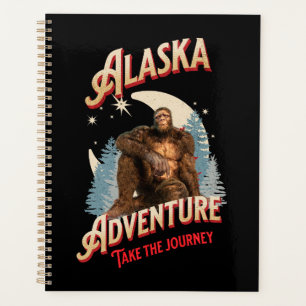 Alaska Bigfoot Avontuur Retro Wildernis Kunst Planner
