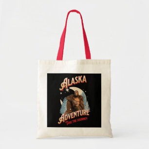 Alaska Bigfoot Avontuur Retro Wildernis Kunst Tote Bag